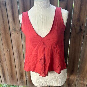 Vintage 80s Summer Time by HOLLY HARP LAGENLOOK Romantic Sleeveless Top S Nwot